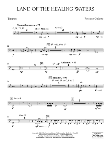 Land of the Healing Waters - Timpani