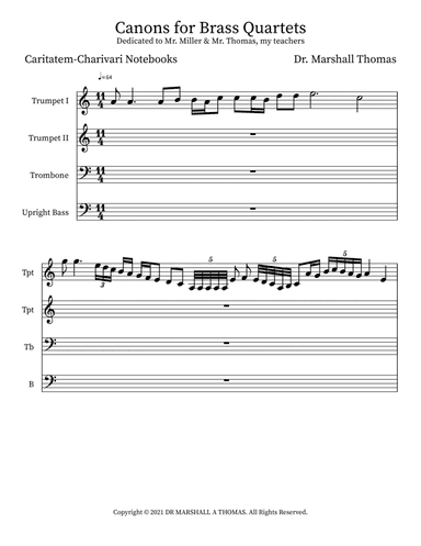 Canons for Brass Quartets