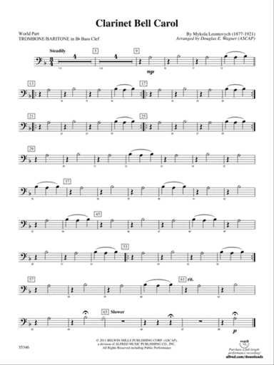 Clarinet Bell Carol: (wp) 1st B-flat Trombone B.C.