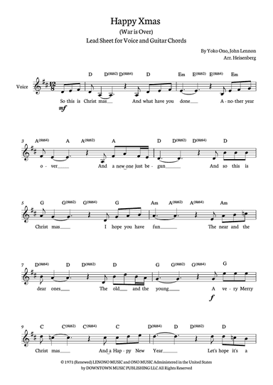 Happy Xmas (war Is Over)