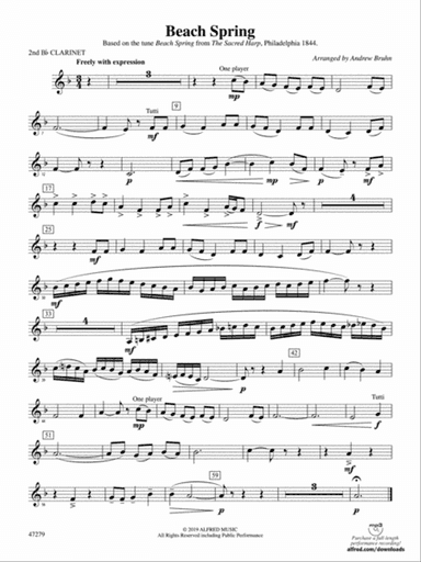 Beach Spring: 2nd B-flat Clarinet