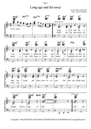 Long Ago (and Far Away)