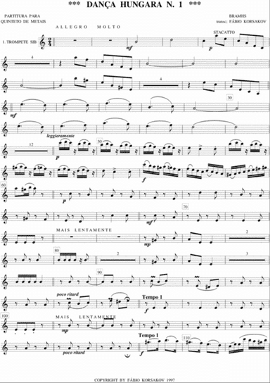 Brahms - Dança Húngara - 1 - BRASS QUINTET