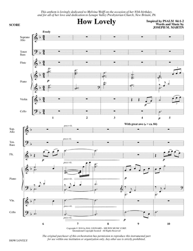 How Lovely - Full Score
