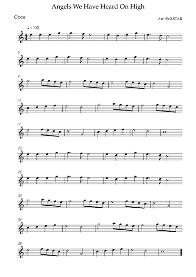 Angels We Have Heard On High OBOE SOLO