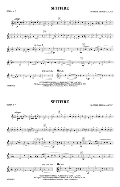 Spitfire: 1st F Horn