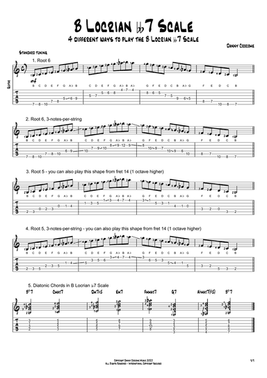 B Locrian bb7 Scale (4 Ways to Play)