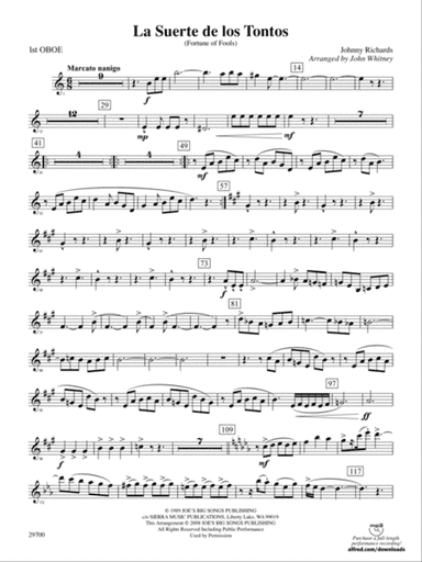 La Suerte de los Tontos (Fortune of Fools): Oboe