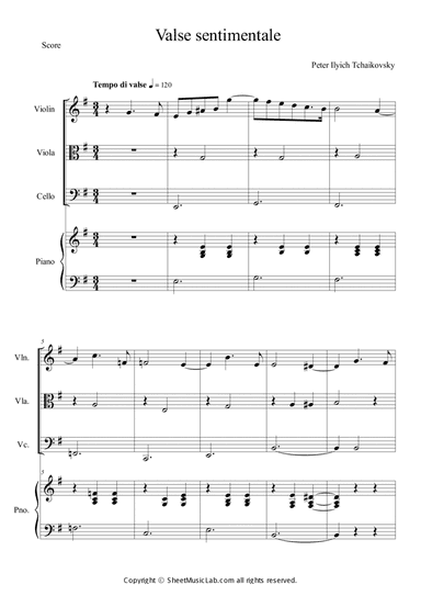 Valse sentimentale Op.51, No.6