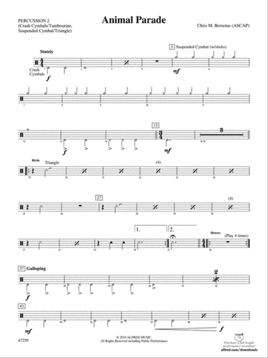 Animal Parade: 2nd Percussion