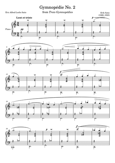 Gymnopedie No. 2