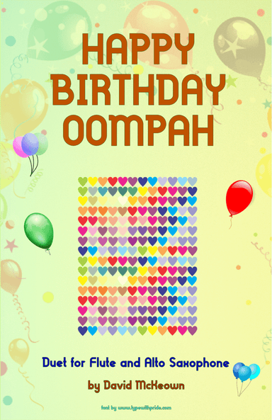 Happy Birthday Oompah, for Flute and Alto Saxophone Duet