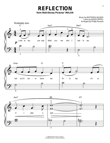 Reflection (from Mulan) (arr. Phillip Keveren)