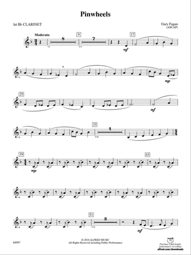 Pinwheels: 1st B-flat Clarinet