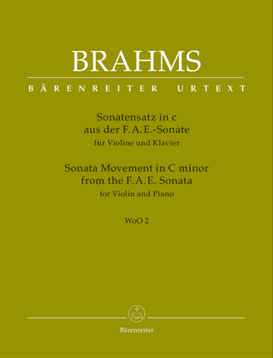 Sonata Movement from the F.A.E. Sonata for Violin and Piano in C minor WoO 2