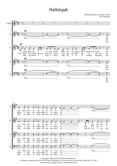 Hallelujah (arr. Wendy Sergeant)