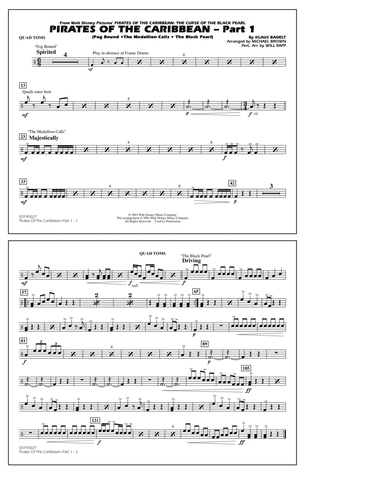 Pirates Of The Caribbean (Part 1) (arr. Brown) - Quad Toms