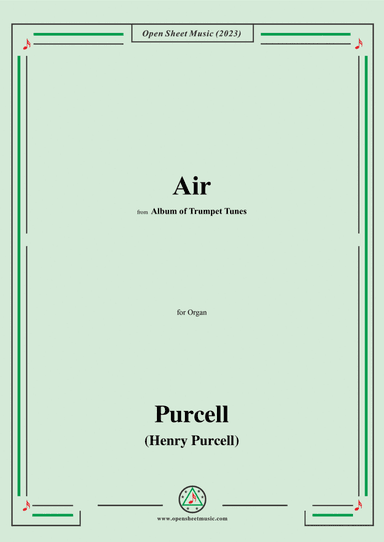 Purcell-Air,from 'Album of Trumpet Tunes',for Organ
