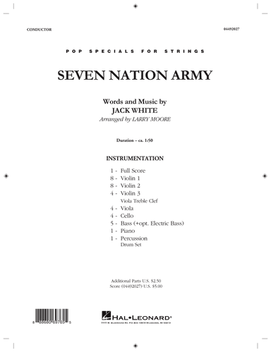 Seven Nation Army (arr. Larry Moore) - Conductor Score (Full Score)