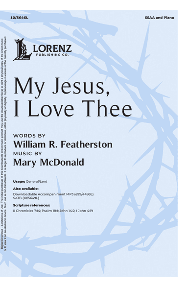 My Jesus, I Love Thee