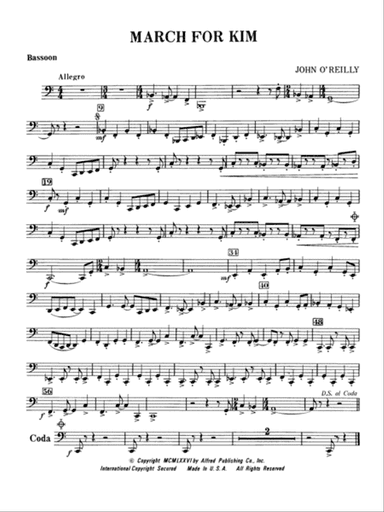 March for Kim: Bassoon