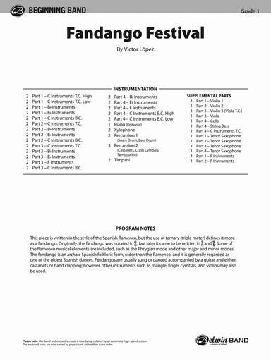 Fandango Festival: Score