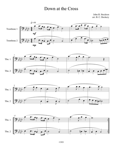 Down at the Cross (Trombone Duet)