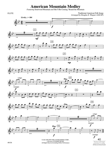 American Mountain Medley: Flute