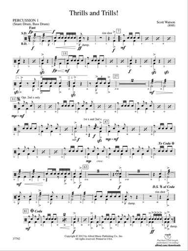 Thrills and Trills!: 1st Percussion