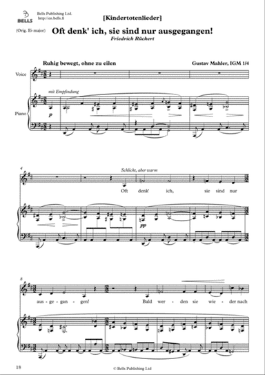 Oft denk' ich, sie sind nur ausgegangen! (D Major)