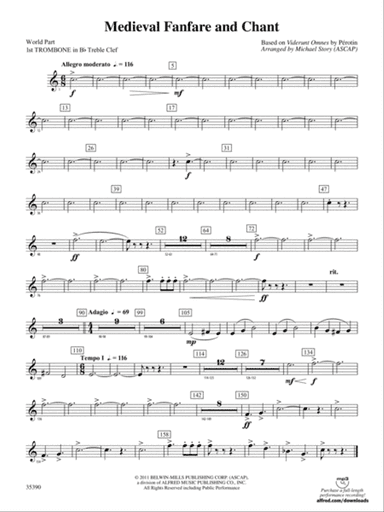 Medieval Fanfare and Chant: (wp) 1st B-flat Trombone T.C.