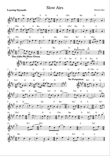 Ceilidh Music: Slow Airs (for end of the ceilidh) - Leaving Taynuilt, The Gifts We Were Given, No Fo