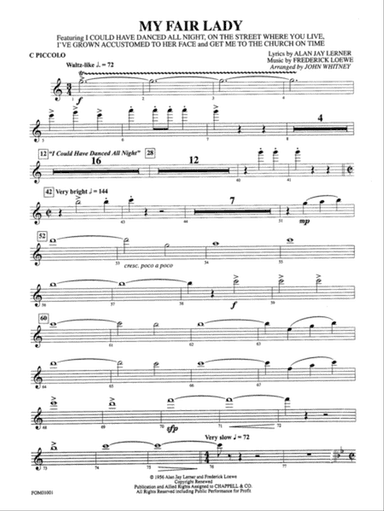 My Fair Lady (Medley): Piccolo