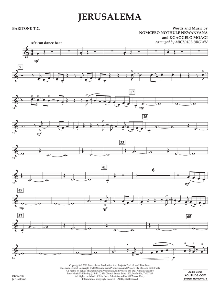 Jerusalema (feat. Nomcebo Zikode) (arr. Michael Brown) - Baritone T.C.