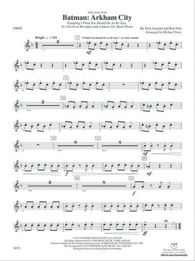 Batman: Arkham City, Selections from: Oboe