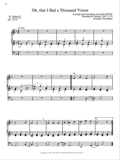 Oh, that I Had a Thousand Voices (Downloadable)
