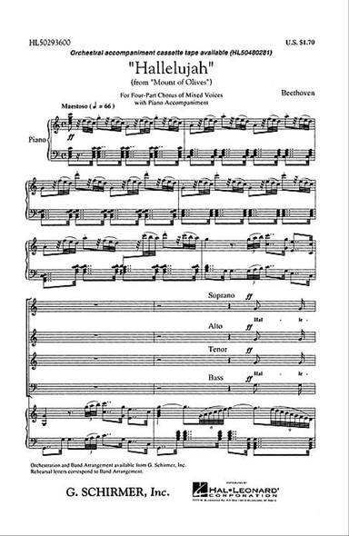 Hallelujah from Mount of Olives – SATB Choral