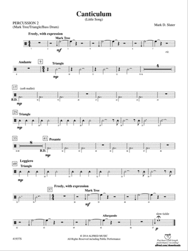 Canticulum: 2nd Percussion