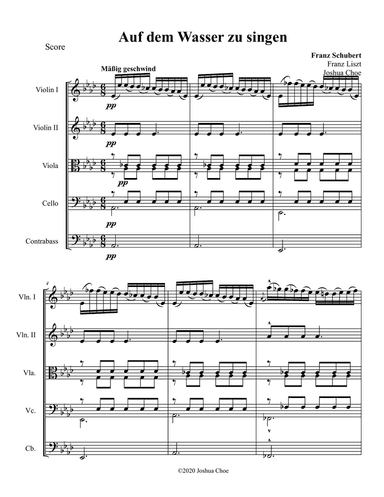 Auf dem Wasser zu Singen (1st Version)