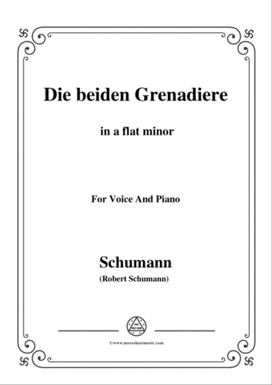 Schumann-Die beiden Grenadiere,in a flat minor,for Voice and Piano