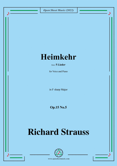 Richard Strauss-Heimkehr,in F sharp Major