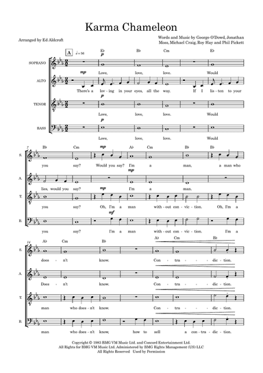Karma Chameleon (arr. Ed Aldcroft)
