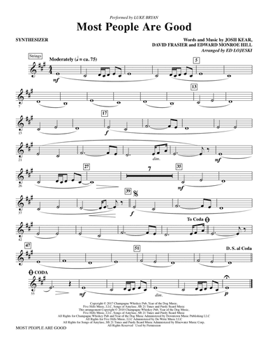 Most People Are Good (arr. Ed Lojeski) - Synthesizer