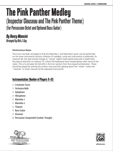 The Pink Panther Medley (Inspector Clouseau and The Pink Panther Theme): Score