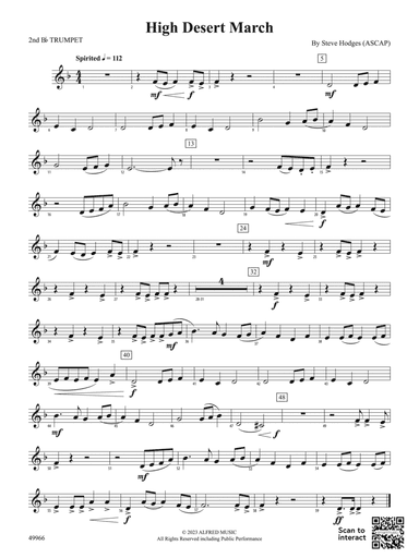 High Desert March: 2nd B-flat Trumpet
