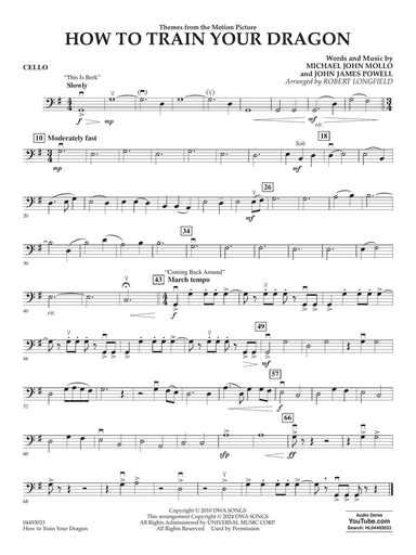 How To Train Your Dragon (arr. Robert Longfield) - Cello