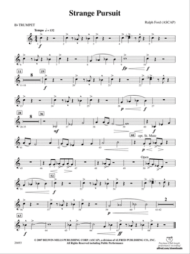 Strange Pursuit: 1st B-flat Trumpet