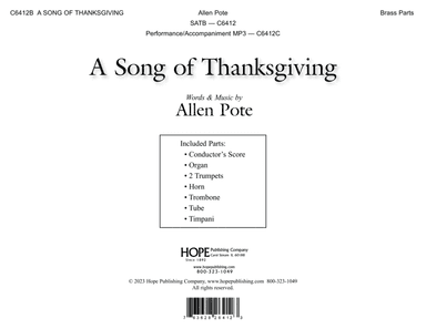 A Song of Thanksgiving