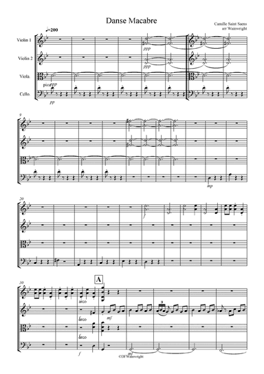 Danse Macabre for String Quartet