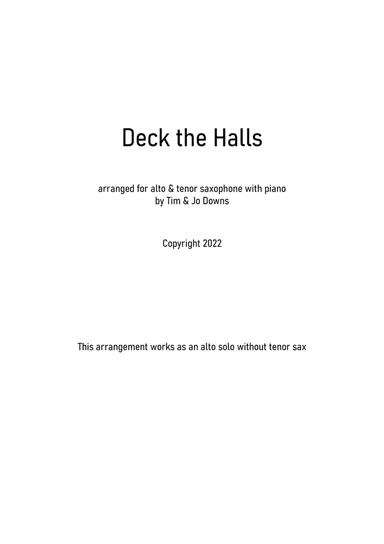 Deck The Hall (swing & Latin)